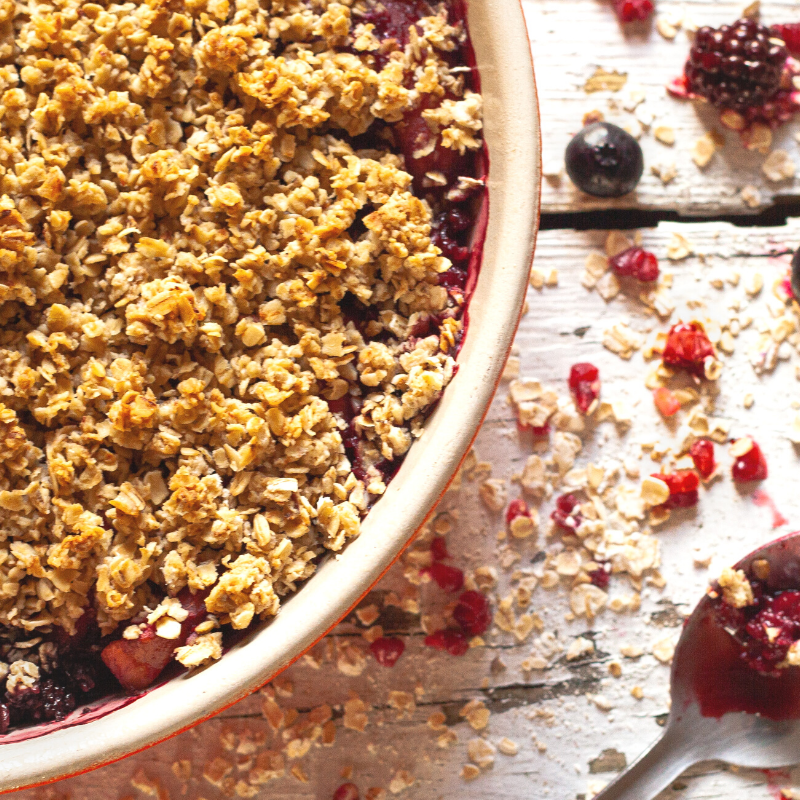 Apfel Beeren Crumble