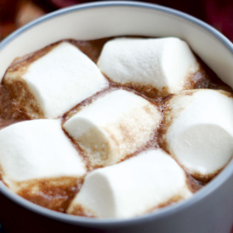 heiße schokolade mit marshmallows